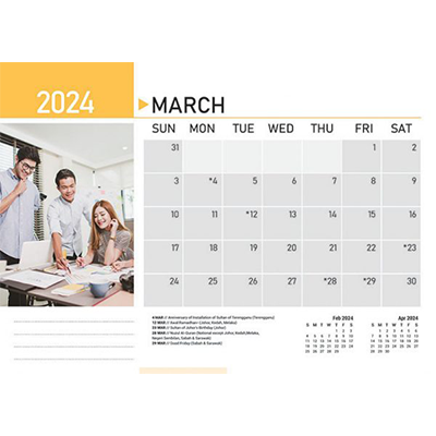 Teamwork ll Wire-O Desk Calendar 2024 06