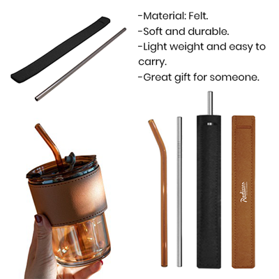 FELT Drinking Straw Felt Pouch 09