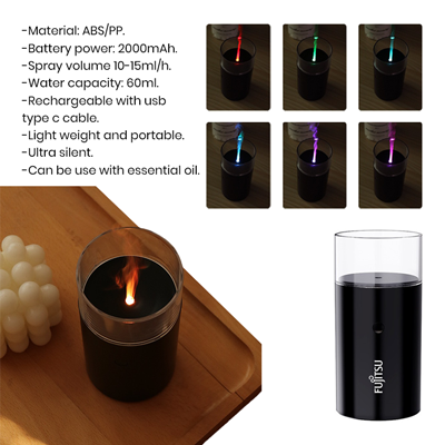 FLAME Portable Aroma Humidifier Diffuser-2000mAh 10