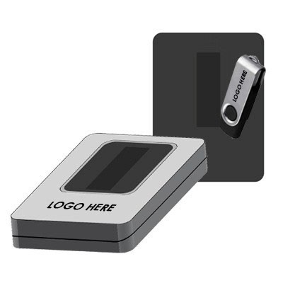 Half Window USB Metal Tin Box with White Sleeve 04