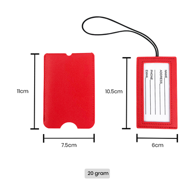 HER PU Leather Luggage Tag Holder 10