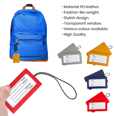 HER PU Leather Luggage Tag Holder 11