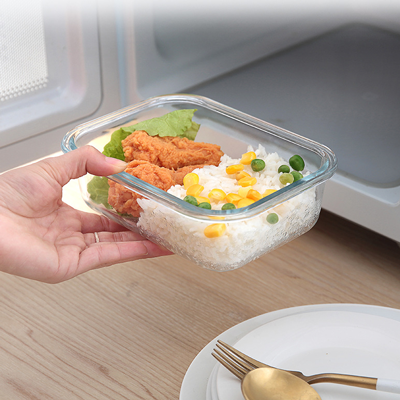 High Borosilicate Glass Lunch 1 Compartment - 1040ml 06