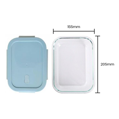 High Borosilicate Glass Lunch 1 Compartment - 1040ml 07