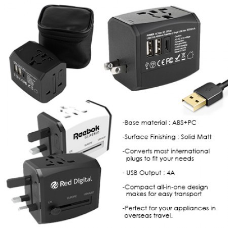 HITEC Travel Adapter Dual USB and Type-C Charger 08