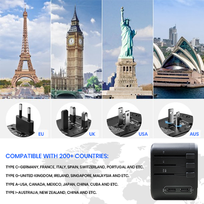 INNOV Travel Adapter 2 Type-C + 2 USB Smart Charger 07