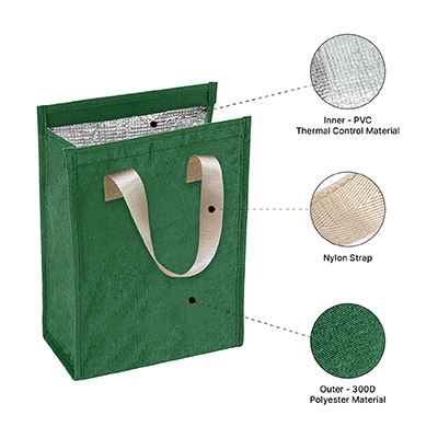 Insulated Thermal Polyester Lunch Cooler Bag – L 04