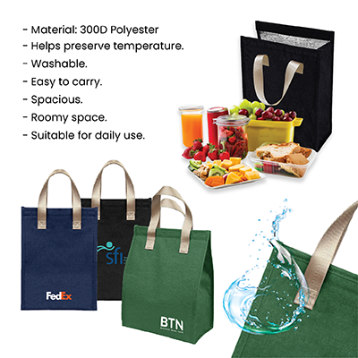 Insulated Thermal Polyester Lunch Cooler Bag – L 09