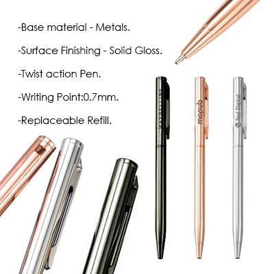 IRIS Twist Metal Slim Ball Pen 08