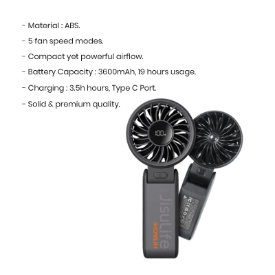 JISULIFE Handheld Fan Life 7 – 3600mAh 09