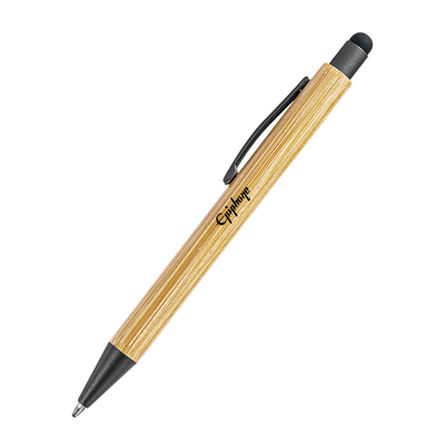 LANEY Bamboo Press Action Ball Pen with Stylus 01
