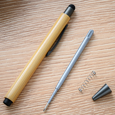 LANEY Bamboo Press Action Ball Pen with Stylus 06