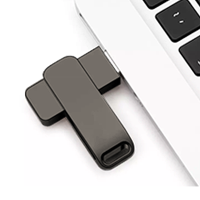 Metal Swing Black USB Flash Drive - 16GB 04