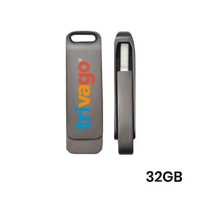 Metal Swing Black USB Flash Drive - 32GB 01