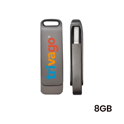 Metal Swing Black USB Flash Drive - 8GB 01