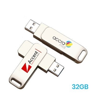 Metal Swing Silver USB flash drive - 32GB 01