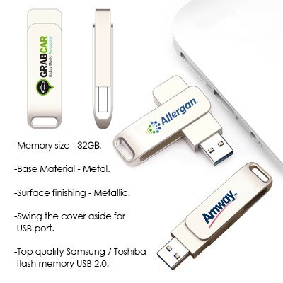 Metal Swing Silver USB flash drive - 32GB 07