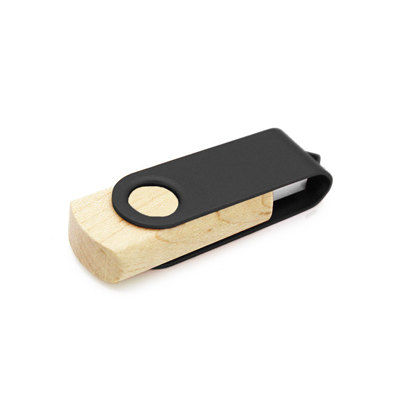 Metal Swivel Black Wooden USB Flash Drive – 32GB 04