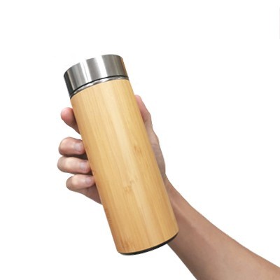 Mini Bamboo Premium Stainless Steel Thermos - 350ml 08