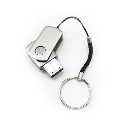 Mini Metal Swivel USB flash drive with HP Strap - 8GB 05