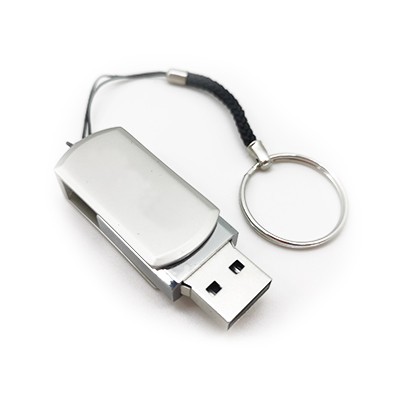 Mini Metal Swivel USB flash drive with HP Strap - 8GB 06