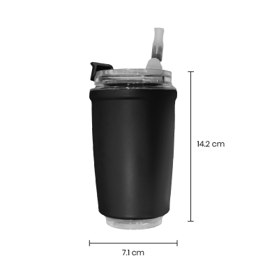 MOFI Stainless Steel Tumbler with Straw – 380ml 08