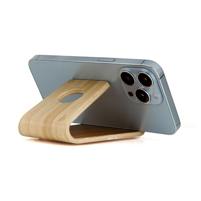 Natural Wooden Smartphone Stand 05