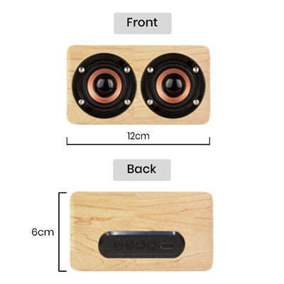 Nelson Wooden Bluetooth Speaker - 800mAh Battery 10