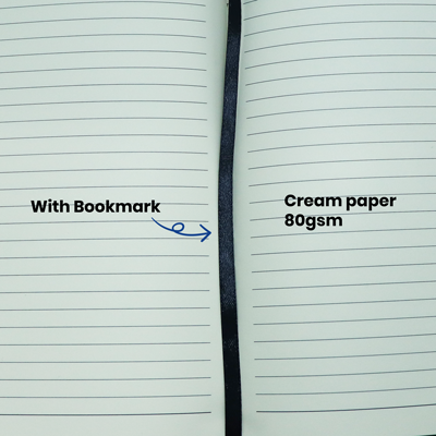 PU Fabric Hard Cover A5 Notebook with Pen Loop 05