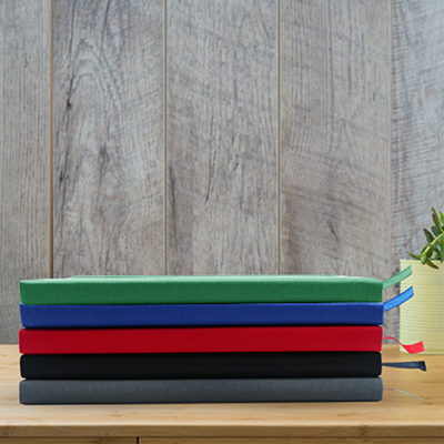 PU Fabric Hard Cover A5 Notebook with Pen Loop 08