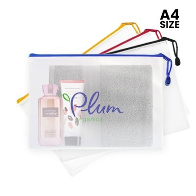 PVC Frosted Zipper Pouch - A4 Size 01