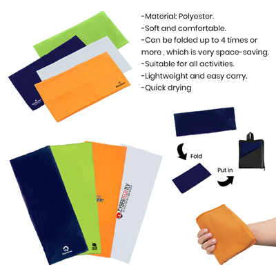 QVA Quick Dry Towel with Zipper Pouch - 50g 13