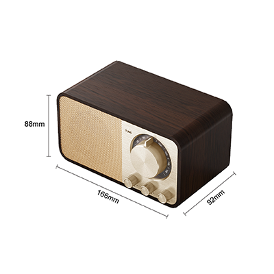 Retro Wooden Bluetooth Speaker with FM Radio – 1800mAh Battery 08