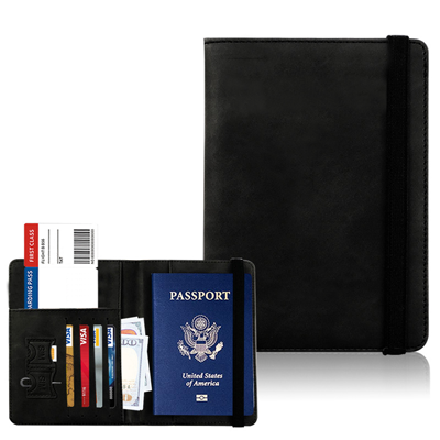 RFID Leather Travel Passport with Cards Holder 04