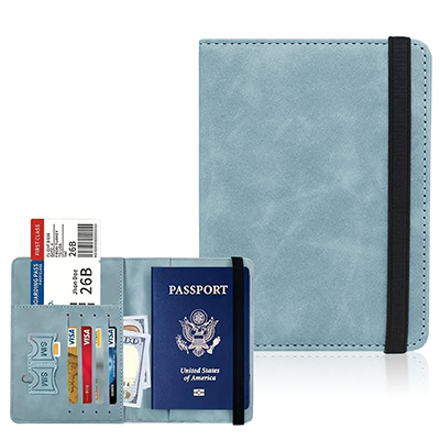 RFID Leather Travel Passport with Cards Holder 07