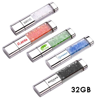 Rhinestone Crystal USB Flash Drive - 32GB 01