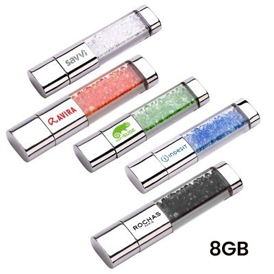 Rhinestone Crystal USB Flash Drive - 8GB 01