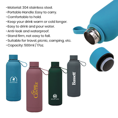 SEEK Thermos Coated Stainless Steel Bottle - 500ml 13