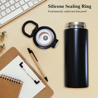 Smart LED Display Stainless Steel Thermos with Handle - 400ml 04