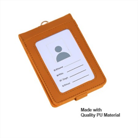 Smooth PU ID Holder Flip Open Wallet 04