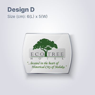 Transparent Acrylic Name Tag with Magnetic Back 07