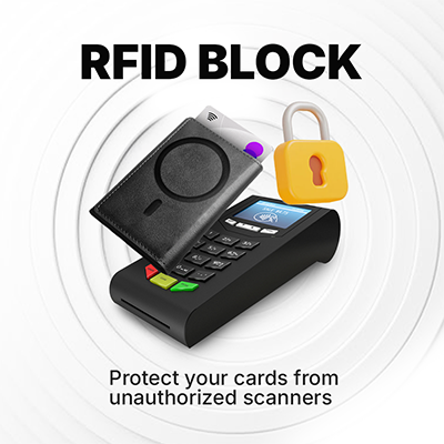 TRIFOLD PU Magnetic Wallet with RFID Block 07