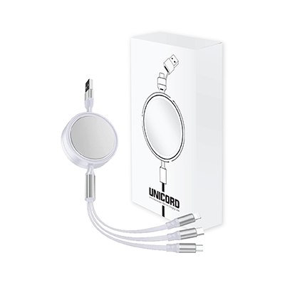 UNICORD 3-in-2 Retractable USB Fast Charging Cable 07