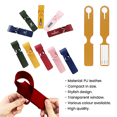 WE PU Leather Luggage Tag Holder 11