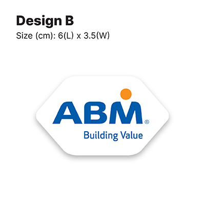 White Acrylic Name Tag with Magnetic Back 05