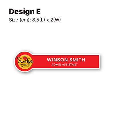 White Acrylic Name Tag with Magnetic Back 08