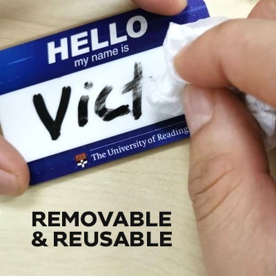 White Acrylic Name Tag with Magnetic Back 09