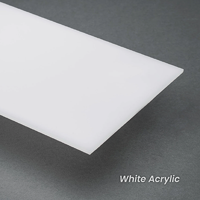 White Acrylic Name Tag with Magnetic Back 10