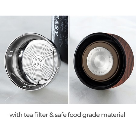 WOOD Premium Stainless Steel Thermos - 500ml 10