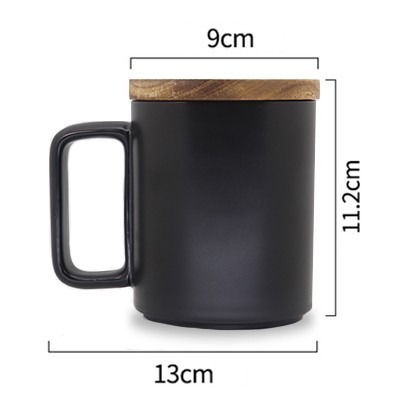Wooden Cap Ceramic Mug - 450ml 11